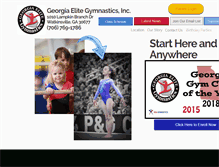 Tablet Screenshot of georgiaelitegymnastics.com